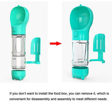 Load image into Gallery viewer, Portable Dog Water Bottle Drinking Bowls for Dog Cat Food Water Dispenser 3 In 1 Leak-proof Outdoor Dog Waterer Pet Accessories