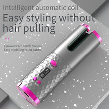 Load image into Gallery viewer, Automatic Wireless Hair Curler Cordless Rotating USB Rechargeable Curling Iron Display Temperature Adjustable Hair Curler