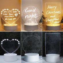 Load image into Gallery viewer, Note Board Creative USB Led Night Light Message Board Nightlights Gift for Kids Girlfriend Bedroom Decoration Led Lamp Christmas