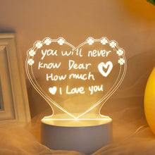 Load image into Gallery viewer, Note Board Creative USB Led Night Light Message Board Nightlights Gift for Kids Girlfriend Bedroom Decoration Led Lamp Christmas