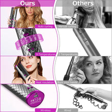 Load image into Gallery viewer, Automatic Wireless Hair Curler Cordless Rotating USB Rechargeable Curling Iron Display Temperature Adjustable Hair Curler
