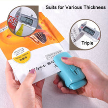 Load image into Gallery viewer, 2 in 1 Mini Slide Heat Sealer Portable Capper Food Saver Household Handheld Sealing Packing Machine for Various Plastic Bags
