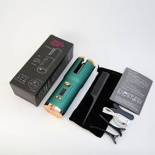 Load image into Gallery viewer, Automatic Wireless Hair Curler Cordless Rotating USB Rechargeable Curling Iron Display Temperature Adjustable Hair Curler
