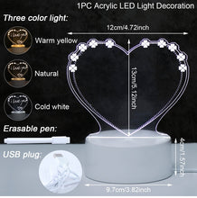 Load image into Gallery viewer, Note Board Creative USB Led Night Light Message Board Nightlights Gift for Kids Girlfriend Bedroom Decoration Led Lamp Christmas
