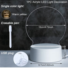 Load image into Gallery viewer, Note Board Creative USB Led Night Light Message Board Nightlights Gift for Kids Girlfriend Bedroom Decoration Led Lamp Christmas
