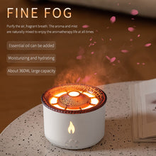 Load image into Gallery viewer, 360ml Volcanic Flame Aroma Diffuser Essential Oil USB Portable Air Humidifier with Smoke Ring Night Light Lamp Fragrance
