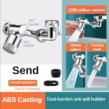 Load image into Gallery viewer, Universal 1080°Rotation Faucet Extender Spray Head Anti Splash Filter Plastic Kitchen Faucet Water Saving Nozzle Sprayer
