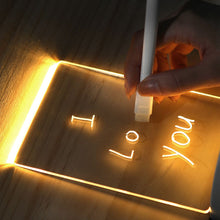 Load image into Gallery viewer, Note Board Creative USB Led Night Light Message Board Nightlights Gift for Kids Girlfriend Bedroom Decoration Led Lamp Christmas

