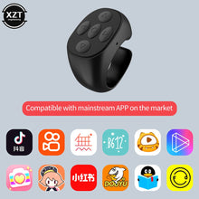 Load image into Gallery viewer, Wireless Bluetooth Mobile Selfie Lazy Artifac Photo Turn Page Controller Tiktok Remote Control Ring Controller

